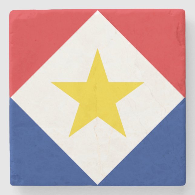 Porta-copo De Pedra Bandeira de Saba (Frente)