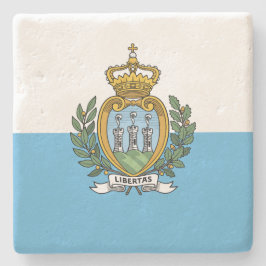 Porta-copo De Pedra Bandeira de São Marino
