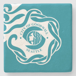 Porta-copo De Pedra Bandeira de Seattle (Washington)