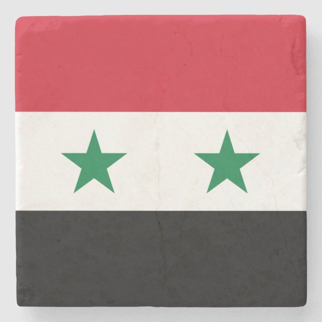 Porta-copo De Pedra Bandeira de Syria (Frente)
