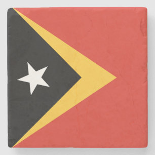 Porta-copo De Pedra Bandeira de Timor Leste