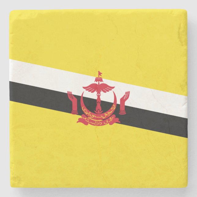 Porta-copo De Pedra Bandeira do Brunei (Frente)