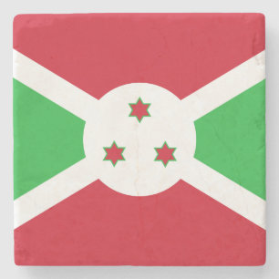 Porta-copo De Pedra Bandeira do Burundi Patriótico