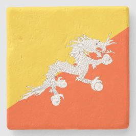 Porta-copo De Pedra Bandeira do Butão (Butão) (Dragão do Trovão)