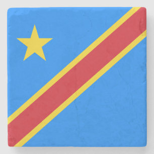Porta-copo De Pedra Bandeira do Congo Quinxassa