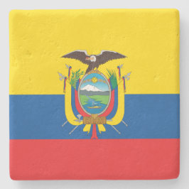 Porta-copo De Pedra Bandeira do Equador
