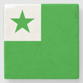 Porta-copo De Pedra Bandeira do Esperanto