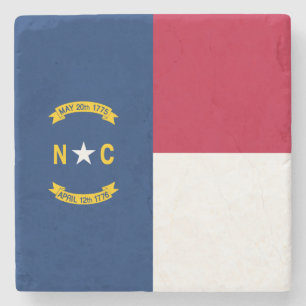 Porta-copo De Pedra Bandeira do Estado da Carolina do Norte