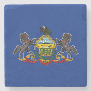 Porta-copo De Pedra Bandeira do Estado da Pensilvânia