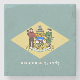 Porta-copo De Pedra Bandeira do Estado de Delaware