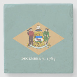 Porta-copo De Pedra Bandeira do Estado de Delaware (DE, EUA)