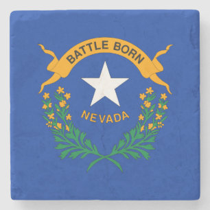 Porta-copo De Pedra Bandeira do Estado de Nevada