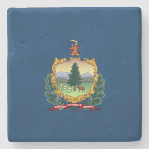 Porta-copo De Pedra Bandeira do Estado de Vermont