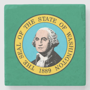 Porta-copo De Pedra Bandeira do Estado de Washington