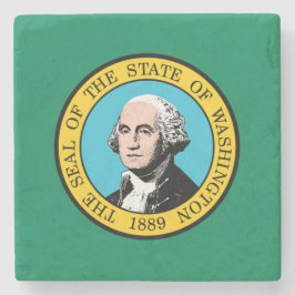 Porta-copo De Pedra Bandeira do Estado de Washington