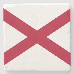 Porta-copo De Pedra Bandeira do Estado do Alabama