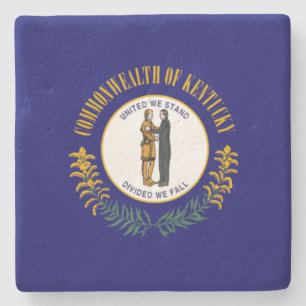 Porta-copo De Pedra Bandeira do Estado do Kentucky