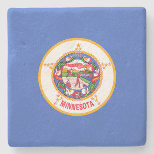 Porta-copo De Pedra Bandeira do Estado do Minnesota