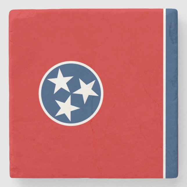 Porta-copo De Pedra Bandeira do Estado do Tennessee (Frente)