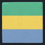 Porta-copo De Pedra Bandeira do Gabão<br><div class="desc">Bandeira patriótica do Gabão.</div>
