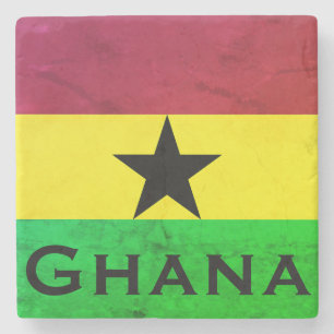 Porta-copo De Pedra Bandeira do Gana (África Ocidental)