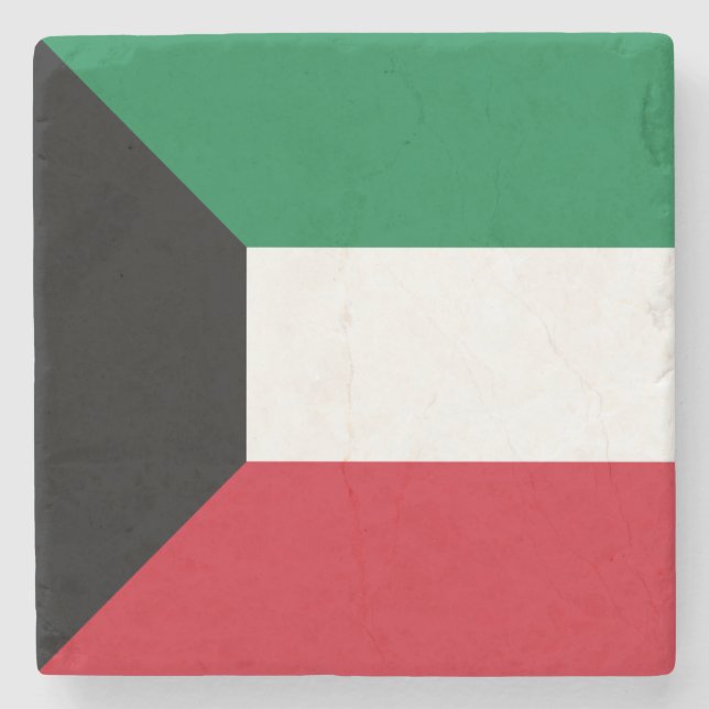 Porta-copo De Pedra Bandeira do Kuwait (Frente)
