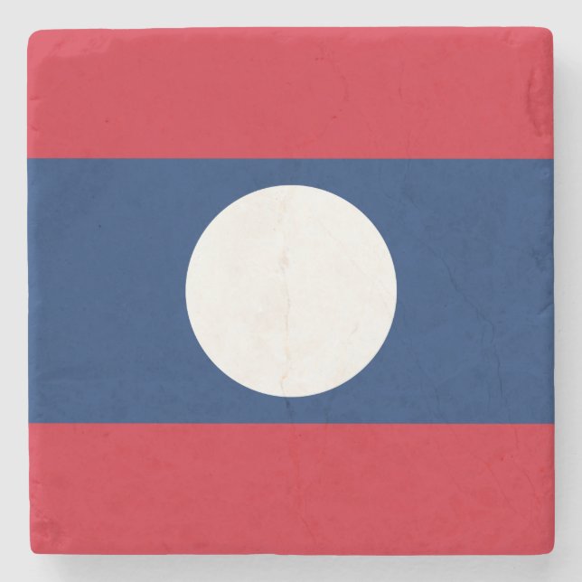 Porta-copo De Pedra Bandeira do Laos (Frente)