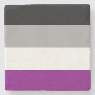 Porta-copo De Pedra Bandeira do Orgulho Assexual LGBTQ