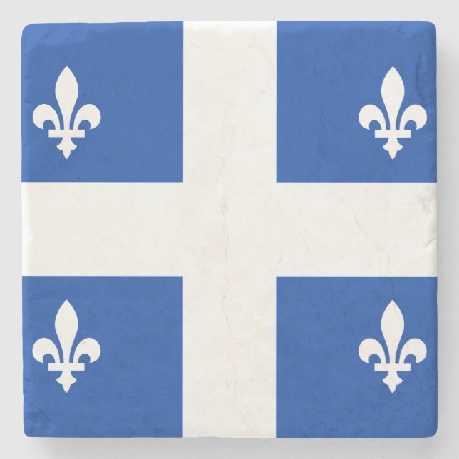 Porta-copo De Pedra Bandeira do Quebec (Frente)
