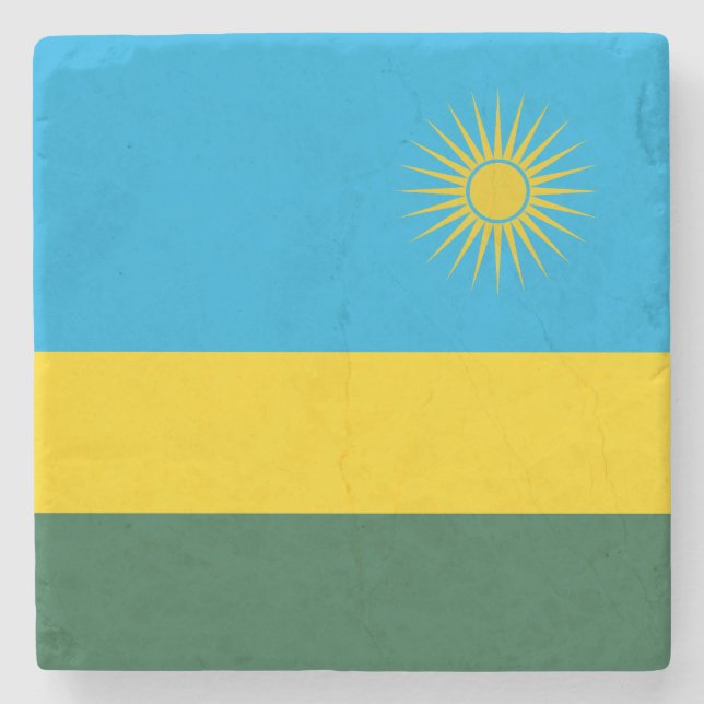 Porta-copo De Pedra Bandeira do Ruanda (Frente)