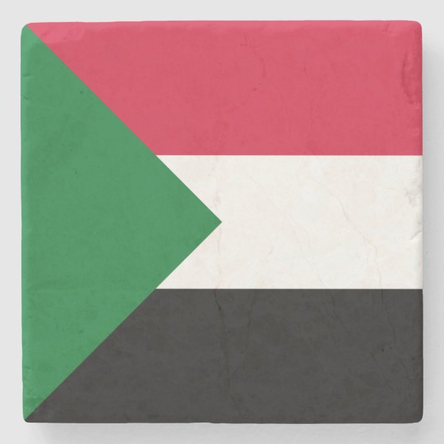 Porta-copo De Pedra Bandeira do Sudão (Frente)