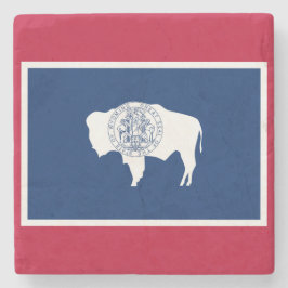 Porta-copo De Pedra Bandeira do Wyoming