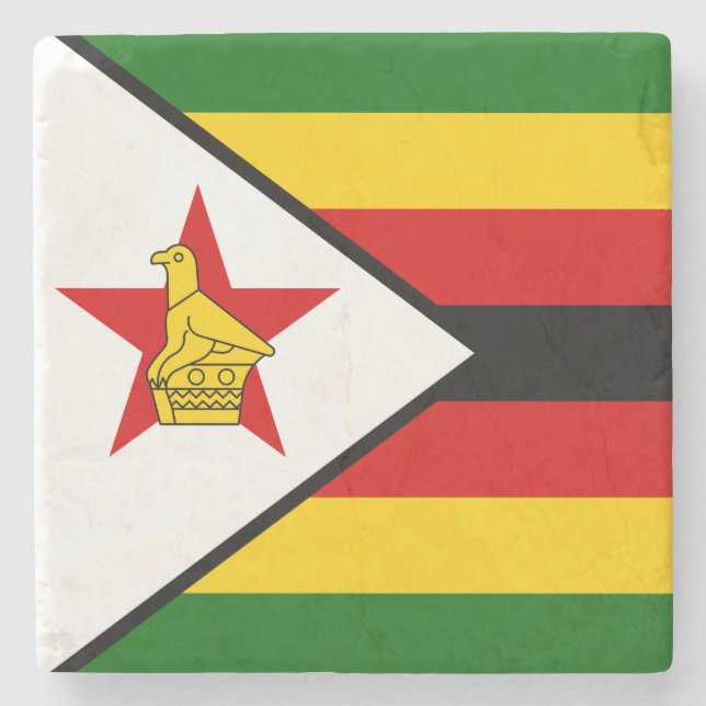 Porta-copo De Pedra Bandeira do Zimbabué (Frente)