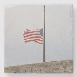 Porta-copo De Pedra Bandeira dos Estados Unidos em Half-Mast (EUA)