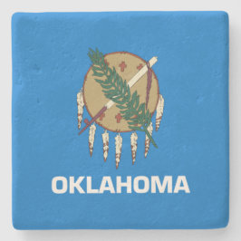 Porta-copo De Pedra Bandeira Estadual de Oklahoma