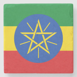 Porta-copo De Pedra Bandeira etíope (Etiópia)