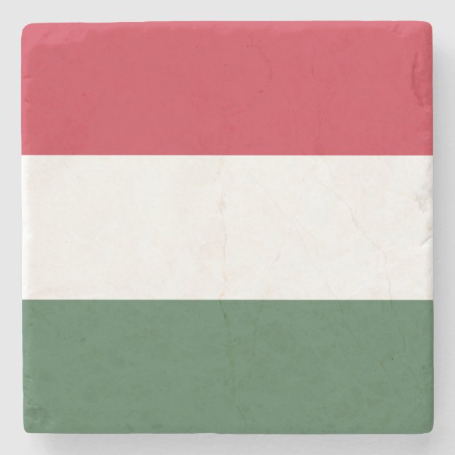Porta-copo De Pedra Bandeira Húngara (Frente)