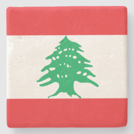 Porta-copo De Pedra Bandeira Libanesa (Bandeira do Líbano)