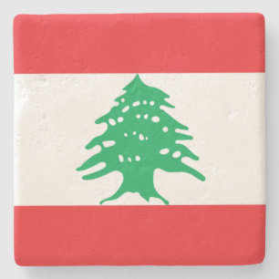 Porta-copo De Pedra Bandeira Libanesa (Bandeira do Líbano)