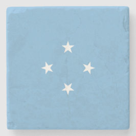 Porta-copo De Pedra Bandeira Micronésia (Estados Federados da Micronés