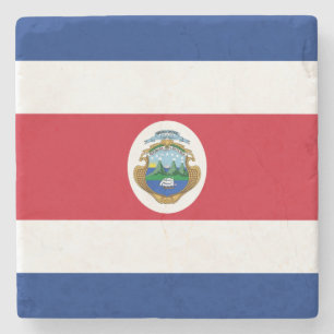 Porta-copo De Pedra Bandeira Patriótica da Costa Rica