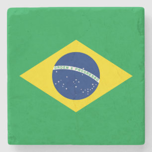 Porta-copo De Pedra Bandeira Patriótica do Brasil