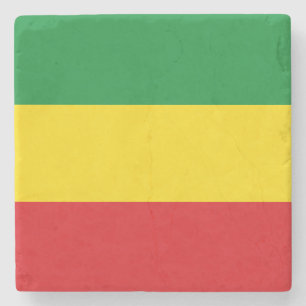 Porta-copo De Pedra Bandeira Rastafári Rasta Etíope