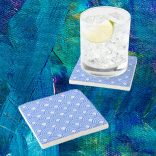 Porta-copo De Pedra Bandeja Cerulean Scales Stone