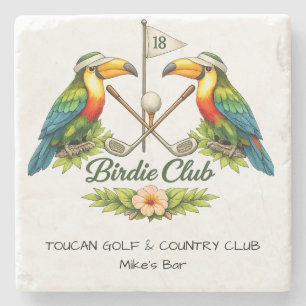 Porta-copo De Pedra Bandeja de Mármore Personalizada Toucan Golf