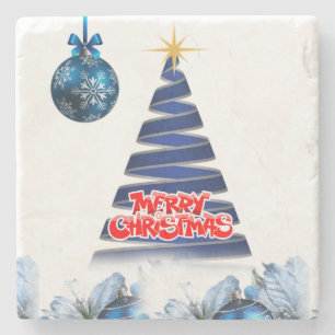 Porta-copo De Pedra Bandeja de Pedra de Mármore de Natal, Feliz Natal