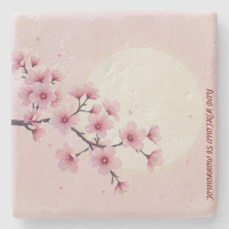 Porta-copo De Pedra Bandeja de Pedra Flor de Cerejeira Japonesa