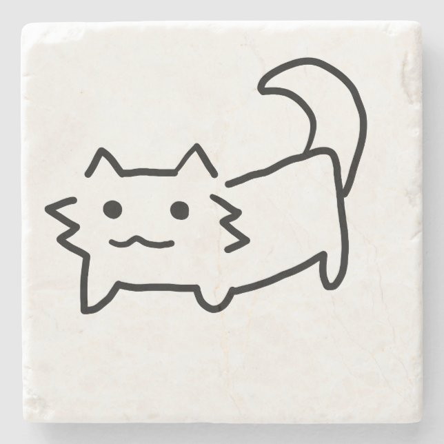 Porta-copo De Pedra Bandeja de pedra para gato simples (Frente)