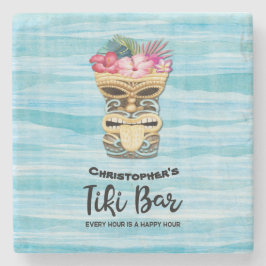 Porta-copo De Pedra Bar Beach Retro Tiki Monograma