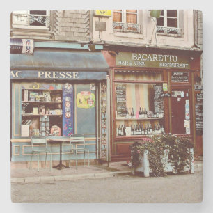 Porta-copo De Pedra Bar & restaurante de vinho do vintage em France,